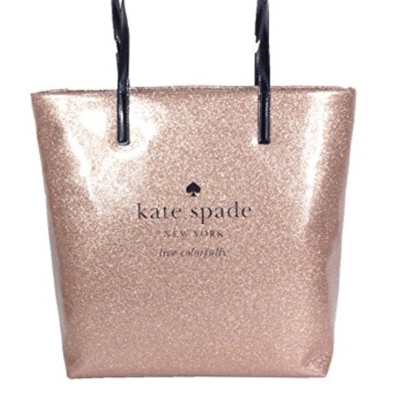 kate spade pink sparkle tote